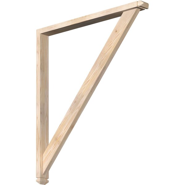 Ekena Millwork Traditional Arts and Crafts Smooth Bracket w/ Offset Brace, Douglas Fir, 3 1/2"W x 38"D x 44"H BKT0402X38X44TRA03SDF - main